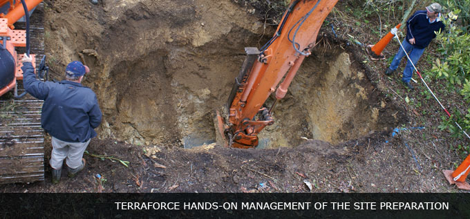 wastewater site preparation for tanks